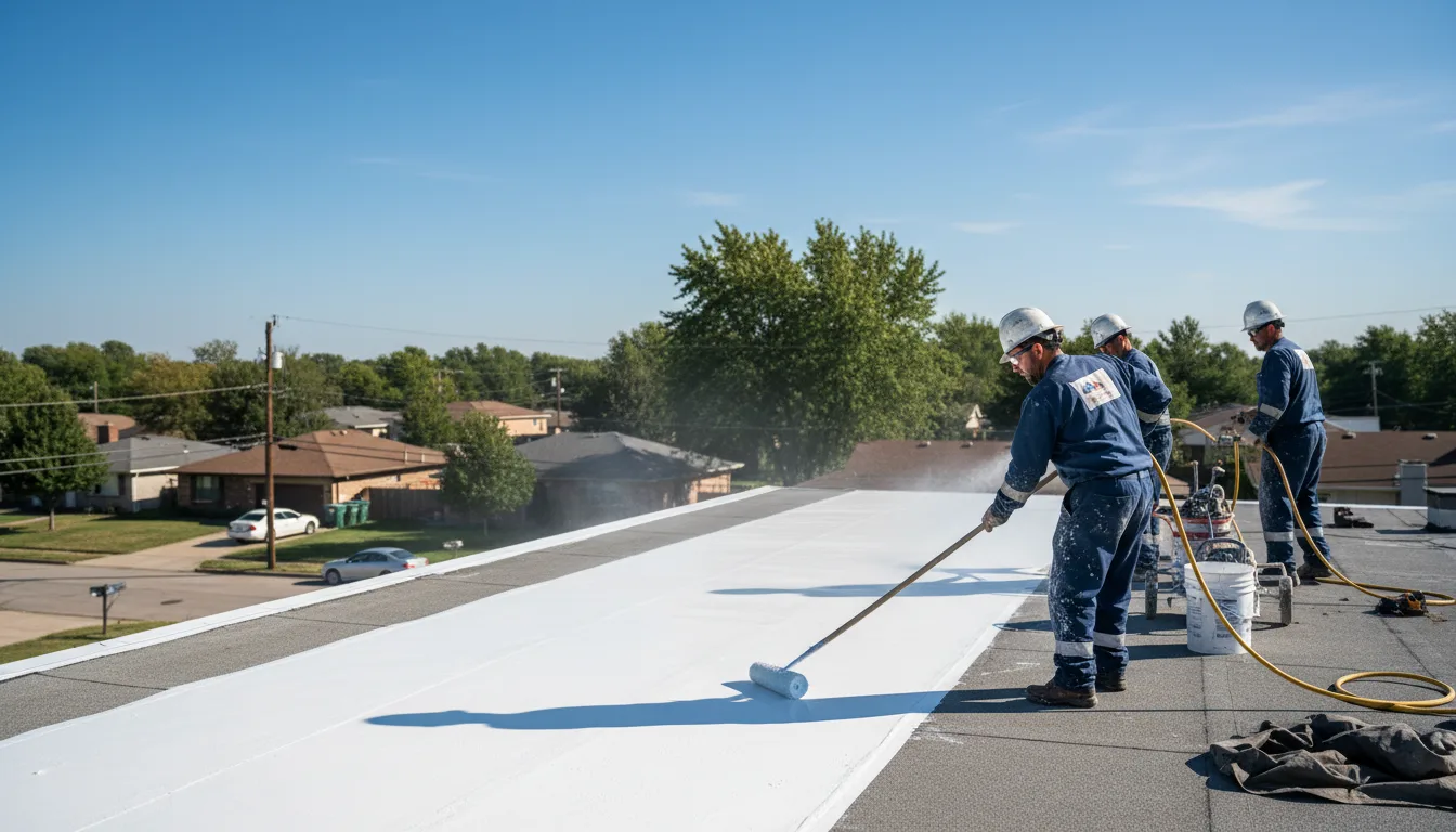Commercial roof coating in Ridgeway, WI near me